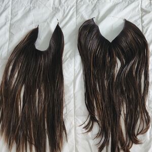 Halo Long Clip-In Hair Halo - Dark Brown with Subtle Highlights